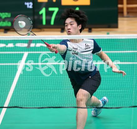 Badminton. Oesterreichische Meisterschaften.  Shangzu Zhan   Klagenfurt, am 30.1.2026
Foto: Kuess
www.qspictures.net
---
pressefotos, pressefotografie, kuess, qs, qspictures, sport, bild, bilder, bilddatenbank