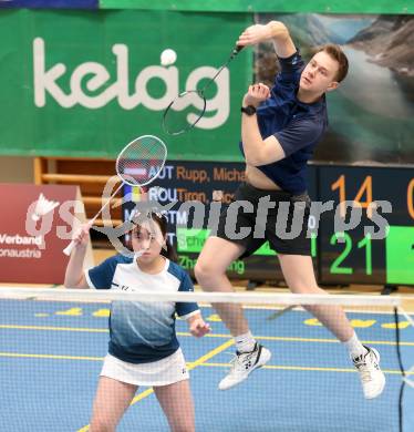 Badminton. Oesterreichische Meisterschaften.  Adrian Schwarzmann, Ziling Zhan.   Klagenfurt, am 30.1.2026
Foto: Kuess
www.qspictures.net
---
pressefotos, pressefotografie, kuess, qs, qspictures, sport, bild, bilder, bilddatenbank