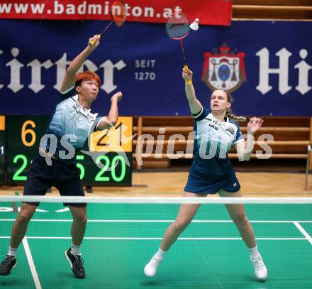 Badminton. Oesterreichische Meisterschaften.  Laura Hasenbichler,  Simon Yu Xuan Wang     Klagenfurt, am 30.1.2026
Foto: Kuess
www.qspictures.net
---
pressefotos, pressefotografie, kuess, qs, qspictures, sport, bild, bilder, bilddatenbank