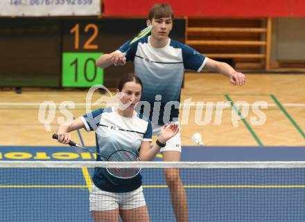 Badminton. Oesterreichische Meisterschaften.  Jakob Mayerhofer, Naomi Zedrosser.   Klagenfurt, am 30.1.2026
Foto: Kuess
www.qspictures.net
---
pressefotos, pressefotografie, kuess, qs, qspictures, sport, bild, bilder, bilddatenbank
