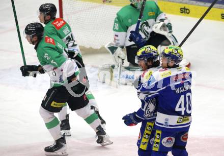 Eishockey ICE Bundesliga.  Winn2day ICE Hockey League. VSV gegen Olimpija Ljubljana. Torjubel Kevin Hancock, Elias Wallenta   (VSV). Klagenfurt, am 1.2..2026
Foto: Kuess
www.qspictures.net
---
pressefotos, pressefotografie, kuess, qs, qspictures, sport, bild, bilder, bilddatenbank