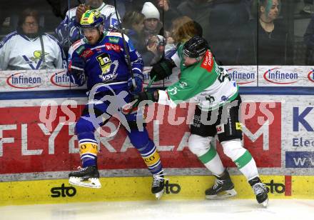 Eishockey ICE Bundesliga.  Winn2day ICE Hockey League. VSV gegen Olimpija Ljubljana. Thomas Vallant   (VSV),  Robert Sabolic   (Laibach). Klagenfurt, am 1.2..2026
Foto: Kuess
www.qspictures.net
---
pressefotos, pressefotografie, kuess, qs, qspictures, sport, bild, bilder, bilddatenbank