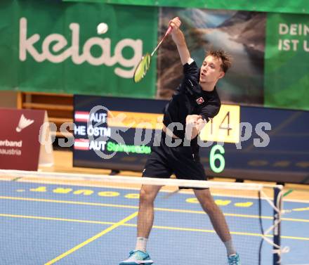 Badminton. Oesterreichische Meisterschaften.  Kai Niederhuber.   Klagenfurt, am 30.1.2026
Foto: Kuess
www.qspictures.net
---
pressefotos, pressefotografie, kuess, qs, qspictures, sport, bild, bilder, bilddatenbank