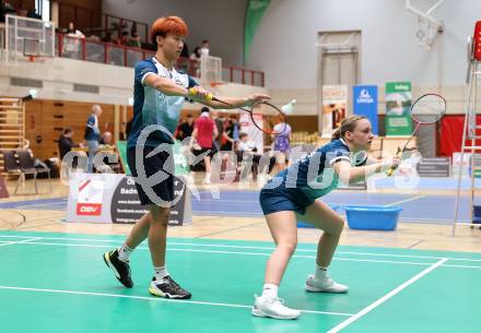 Badminton. Oesterreichische Meisterschaften.  Laura Hasenbichler, Simon Yu Xuan Wang.   Klagenfurt, am 30.1.2026
Foto: Kuess
www.qspictures.net
---
pressefotos, pressefotografie, kuess, qs, qspictures, sport, bild, bilder, bilddatenbank