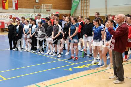 Badminton. Oesterreichische Meisterschaften.  Eroeffnung.     Klagenfurt, am 30.1.2026
Foto: Kuess
www.qspictures.net
---
pressefotos, pressefotografie, kuess, qs, qspictures, sport, bild, bilder, bilddatenbank