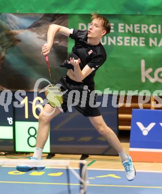Badminton. Oesterreichische Meisterschaften. Kai Niederhuber.   Klagenfurt, am 30.1.2026
Foto: Kuess
www.qspictures.net
---
pressefotos, pressefotografie, kuess, qs, qspictures, sport, bild, bilder, bilddatenbank