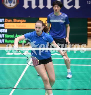 Badminton. Oesterreichische Meisterschaften.  Shanzu Zhan, Natalia Galova.    Klagenfurt, am 30.1.2026
Foto: Kuess
www.qspictures.net
---
pressefotos, pressefotografie, kuess, qs, qspictures, sport, bild, bilder, bilddatenbank
