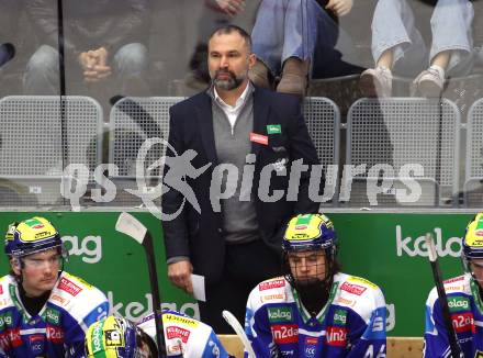 Eishockey ICE Bundesliga.  Winn2day ICE Hockey League. VSV gegen HCB Suedtirol Alperia  Trainer Pierre Allard (VSV). Villach, am 28.12.2025.
Foto: Kuess
www.qspictures.net
---
pressefotos, pressefotografie, kuess, qs, qspictures, sport, bild, bilder, bilddatenbank