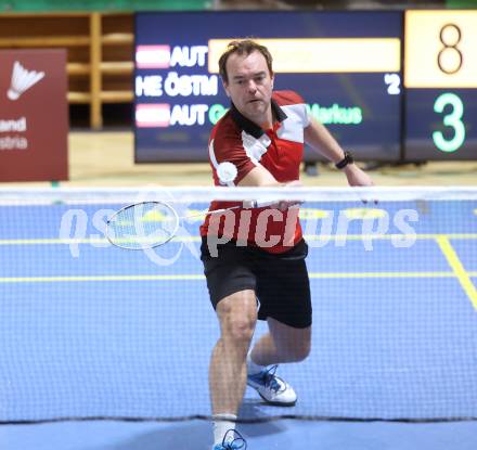 Badminton. Oesterreichische Meisterschaften. Markus Grutschnig.  Klagenfurt, am 30.1.2026
Foto: Kuess
www.qspictures.net
---
pressefotos, pressefotografie, kuess, qs, qspictures, sport, bild, bilder, bilddatenbank