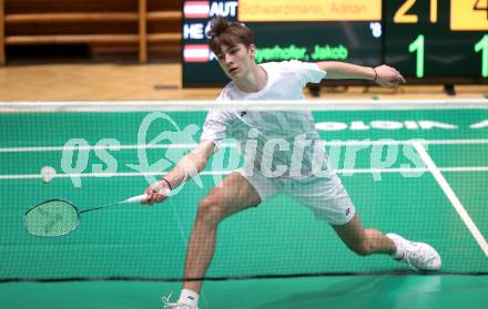 Badminton. Oesterreichische Meisterschaften.  Jakob Mayerhofer..    Klagenfurt, am 30.1.2026
Foto: Kuess
www.qspictures.net
---
pressefotos, pressefotografie, kuess, qs, qspictures, sport, bild, bilder, bilddatenbank