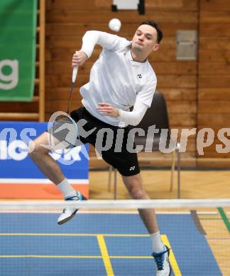 Badminton. Oesterreichische Meisterschaften.  Philipp Drexler.    Klagenfurt, am 30.1.2026
Foto: Kuess
www.qspictures.net
---
pressefotos, pressefotografie, kuess, qs, qspictures, sport, bild, bilder, bilddatenbank