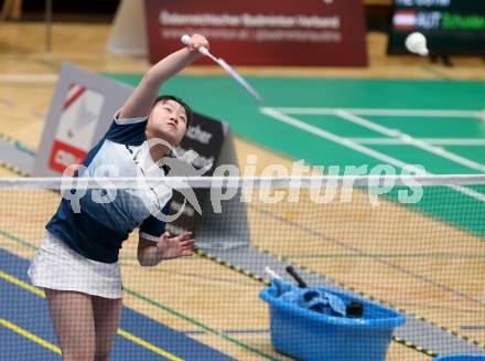 Badminton. Oesterreichische Meisterschaften.  Ziling Zhan.    Klagenfurt, am 30.1.2026
Foto: Kuess
www.qspictures.net
---
pressefotos, pressefotografie, kuess, qs, qspictures, sport, bild, bilder, bilddatenbank