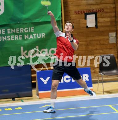 Badminton. Oesterreichische Meisterschaften.  Markus Grutschnig..  Klagenfurt, am 30.1.2026
Foto: Kuess
www.qspictures.net
---
pressefotos, pressefotografie, kuess, qs, qspictures, sport, bild, bilder, bilddatenbank