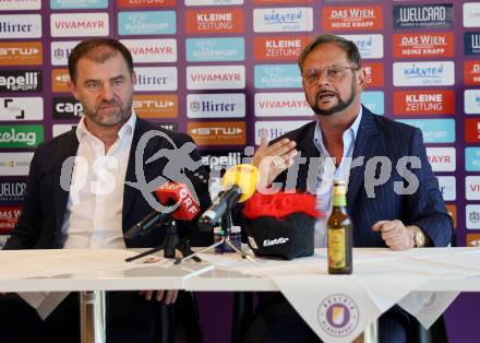 Fussball 2. Liga. Pressekonferenz AK Austria Klagenfurt.  Zeljko Karajica, Helmut Kaltenegger. Klagenfurt, am 6.2..2026
Foto: Kuess
www.qspictures.net
---
pressefotos, pressefotografie, kuess, qs, qspictures, sport, bild, bilder, bilddatenbank