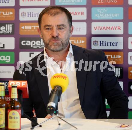 Fussball 2. Liga. Pressekonferenz AK Austria Klagenfurt.  Zeljko Karajica. Klagenfurt, am 6.2..2026
Foto: Kuess
www.qspictures.net
---
pressefotos, pressefotografie, kuess, qs, qspictures, sport, bild, bilder, bilddatenbank