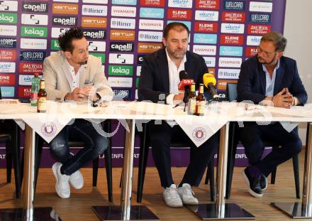 Fussball 2. Liga. Pressekonferenz AK Austria Klagenfurt. Matthias Dollinger, Zeljko Karajica, Helmut Kaltenegger. Klagenfurt, am 6.2..2026
Foto: Kuess
www.qspictures.net
---
pressefotos, pressefotografie, kuess, qs, qspictures, sport, bild, bilder, bilddatenbank