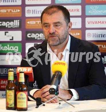 Fussball 2. Liga. Pressekonferenz AK Austria Klagenfurt.  Zeljko Karajica. Klagenfurt, am 6.2..2026
Foto: Kuess
www.qspictures.net
---
pressefotos, pressefotografie, kuess, qs, qspictures, sport, bild, bilder, bilddatenbank