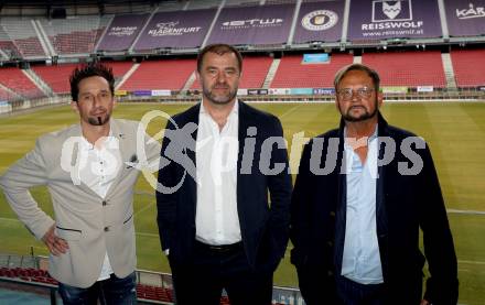 Fussball 2. Liga. Pressekonferenz AK Austria Klagenfurt.  Matthias Dollinger. Zeljko Karajica, Helmut Kaltenegger. Klagenfurt, am 6.2..2026
Foto: Kuess
www.qspictures.net
---
pressefotos, pressefotografie, kuess, qs, qspictures, sport, bild, bilder, bilddatenbank