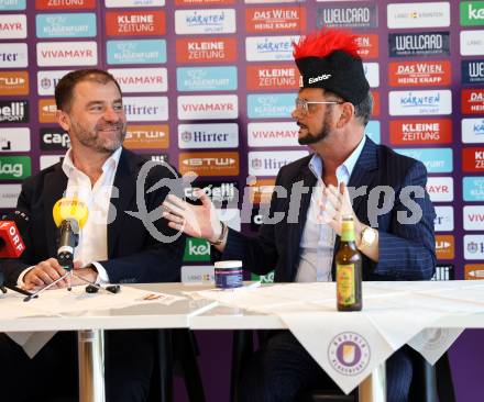 Fussball 2. Liga. Pressekonferenz AK Austria Klagenfurt.  Zeljko Karajica, Helmut Kaltenegger.  Klagenfurt, am 6.2..2026
Foto: Kuess
www.qspictures.net
---
pressefotos, pressefotografie, kuess, qs, qspictures, sport, bild, bilder, bilddatenbank