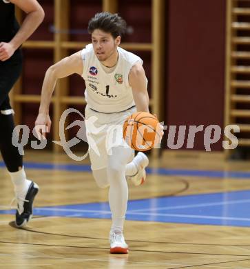 Basketball 2. Liga 2025/2026. Grunddurchgang 17. Runde.  KOS Celovec gegen Union Deutsch Wagram Alligators.  Simon Siencnik  (KOS),  Klagenfurt, am 7.2.2026
Foto: Kuess
---
pressefotos, pressefotografie, kuess, qs, qspictures, sport, bild, bilder, bilddatenbank
