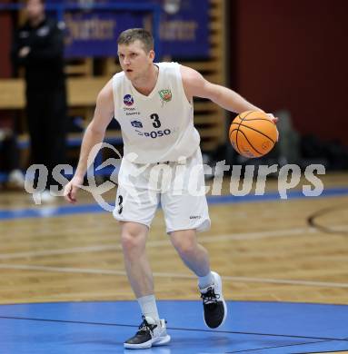 Basketball 2. Liga 2025/2026. Grunddurchgang 17. Runde.  KOS Celovec gegen Union Deutsch Wagram Alligators.  Jernej Andolsek Heine   (KOS),  Klagenfurt, am 7.2.2026
Foto: Kuess
---
pressefotos, pressefotografie, kuess, qs, qspictures, sport, bild, bilder, bilddatenbank