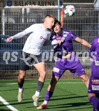 Fussball 2. Liga Testspiel. SK Austria Klagenfurt gegen ND Ilirija.  Matteo Kitz   (Klagenfurt)). Klagenfurt, am 13.2.2026
Foto: Kuess
---
pressefotos, pressefotografie, kuess, qs, qspictures, sport, bild, bilder, bilddatenbank