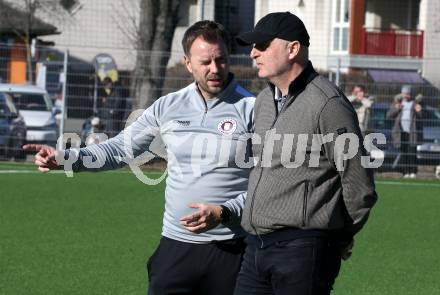 Fussball 2. Liga Testspiel. SK Austria Klagenfurt gegen ND Ilirija.  Co-Trainer Stefan Friesnegger, Trainer Slobodan Grubor  (Klagenfurt).. Klagenfurt, am 13.2.2026
Foto: Kuess
---
pressefotos, pressefotografie, kuess, qs, qspictures, sport, bild, bilder, bilddatenbank