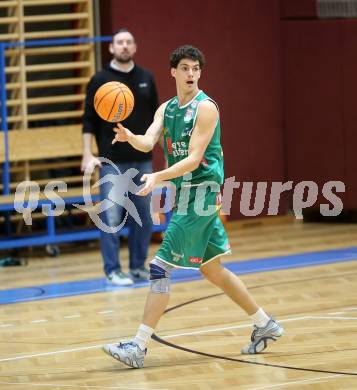 Basketball 2. Liga 2025/2026. Grunddurchgang 18. Runde.  Woerthersee Piraten gegen Future Team Steiermark.  Phillip Bliem (Steiermark). Klagenfurt, am 14.2.2026
Foto: Kuess
---
pressefotos, pressefotografie, kuess, qs, qspictures, sport, bild, bilder, bilddatenbank
