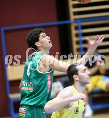 Basketball 2. Liga 2025/2026. Grunddurchgang 18. Runde.  Woerthersee Piraten gegen Future Team Steiermark. Phillip Bliem (Steiermark). Klagenfurt, am 14.2.2026
Foto: Kuess
---
pressefotos, pressefotografie, kuess, qs, qspictures, sport, bild, bilder, bilddatenbank