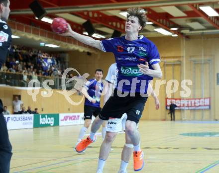 Handball Bundesliga. HLA. SC Ferlach gegen Hard.  Markus Kelih (SCF),   (Hard.  Ferlach, am 14.2.2026.
Foto: Kuess
www.qspictures.net
---
pressefotos, pressefotografie, kuess, qs, qspictures, sport, bild, bilder, bilddatenbank