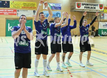 Handball Bundesliga. HLA. SC Ferlach gegen Hard.  Jubel   (SCF),   (Hard.  Ferlach, am 14.2.2026.
Foto: Kuess
www.qspictures.net
---
pressefotos, pressefotografie, kuess, qs, qspictures, sport, bild, bilder, bilddatenbank