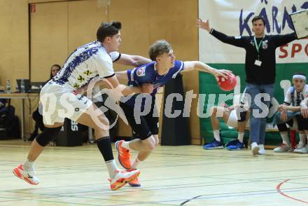 Handball Bundesliga. HLA. SC Ferlach gegen Hard.  Markus Kelih (SCF),   (Hard.  Ferlach, am 14.2.2026.
Foto: Kuess
www.qspictures.net
---
pressefotos, pressefotografie, kuess, qs, qspictures, sport, bild, bilder, bilddatenbank