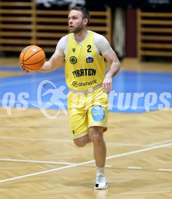 Basketball 2. Liga 2025/2026. Grunddurchgang 19. Runde.  Woerthersee Piraten gegen Dornbirn Lions. Tim Huber   (Piraten), Klagenfurt, am 21.2.2026
Foto: Kuess
---
pressefotos, pressefotografie, kuess, qs, qspictures, sport, bild, bilder, bilddatenbank