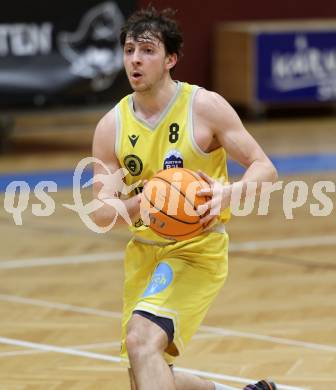Basketball 2. Liga 2025/2026. Grunddurchgang 19. Runde.  Woerthersee Piraten gegen Dornbirn Lions.  Elias Podany  (Piraten),  Klagenfurt, am 21.2.2026
Foto: Kuess
---
pressefotos, pressefotografie, kuess, qs, qspictures, sport, bild, bilder, bilddatenbank