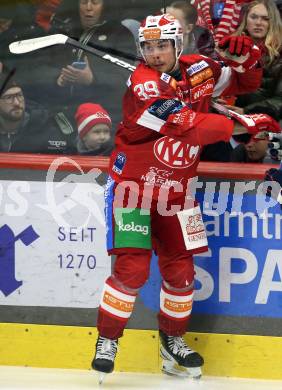 Eishockey ICE Bundesliga.  Winn2day ICE Hockey League. KAC gegen Hydro Fehervar AV 19. Filip Simovic    (KAC). Klagenfurt, am 16.1.2026
Foto: Kuess
www.qspictures.net
---
pressefotos, pressefotografie, kuess, qs, qspictures, sport, bild, bilder, bilddatenbank
