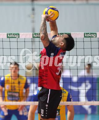 Volleyball.  Austrian Volley League Men.  VBK Kelag Woerther-See-Loewen Klagenfurt gegen SK Zadruga Aich/Dob.   Leonardo Plaza Gandini  (Woerthersee-Loewen). Klagenfurt, am 31.1.2026.
Foto: Kuess
www.qspictures.net
---
pressefotos, pressefotografie, kuess, qs, qspictures, sport, bild, bilder, bilddatenbank