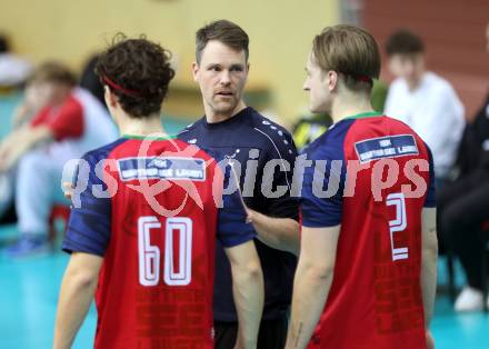 Volleyball.  Austrian Volley League Men.  VBK Kelag Woerther-See-Loewen Klagenfurt gegen SK Zadruga Aich/Dob.   Trainer Jonas Kronseder (Woerthersee-Loewen). Klagenfurt, am 31.1.2026.
Foto: Kuess
www.qspictures.net
---
pressefotos, pressefotografie, kuess, qs, qspictures, sport, bild, bilder, bilddatenbank