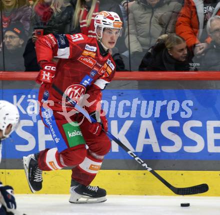 Eishockey ICE Bundesliga.  Winn2day ICE Hockey League. KAC gegen Hydro Fehervar AV 19.  Gerrit Boehs  (KAC). Klagenfurt, am 16.1.2026
Foto: Kuess
www.qspictures.net
---
pressefotos, pressefotografie, kuess, qs, qspictures, sport, bild, bilder, bilddatenbank