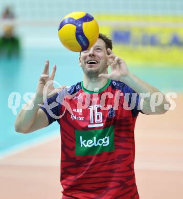 Volleyball.  Austrian Volley League Men.  VBK Kelag Woerther-See-Loewen Klagenfurt gegen SK Zadruga Aich/Dob.   Simon Fruehbauer (Woerthersee-Loewen). Klagenfurt, am 31.1.2026.
Foto: Kuess
www.qspictures.net
---
pressefotos, pressefotografie, kuess, qs, qspictures, sport, bild, bilder, bilddatenbank
