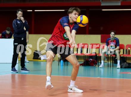 Volleyball.  Austrian Volley League Men.  VBK Kelag Woerther-See-Loewen Klagenfurt gegen SK Zadruga Aich/Dob.   Erik Kolev (Woerthersee-Loewen). Klagenfurt, am 31.1.2026.
Foto: Kuess
www.qspictures.net
---
pressefotos, pressefotografie, kuess, qs, qspictures, sport, bild, bilder, bilddatenbank
