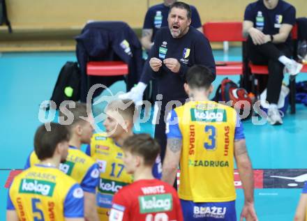 Volleyball.  Austrian Volley League Men.  VBK Kelag Woerther-See-Loewen Klagenfurt gegen SK Zadruga Aich/Dob.   Trainer Matjaz Hafner  (Aich/Dob). Klagenfurt, am 31.1.2026.
Foto: Kuess
www.qspictures.net
---
pressefotos, pressefotografie, kuess, qs, qspictures, sport, bild, bilder, bilddatenbank
