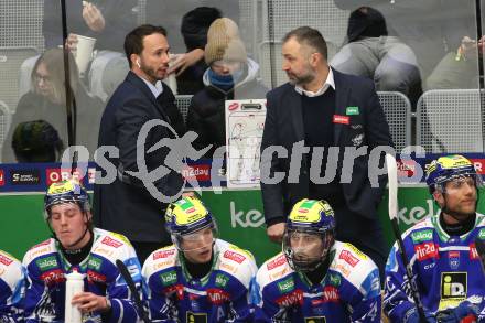 Eishockey ICE Bundesliga.  Winn2day ICE Hockey League. VSV gegen Pioneers Vorarlberg.  Co-Trainer Marco Pewal, Trainer Pierre Allard   (VSV). Villach, am 22.2.2026.
Foto: Kuess
www.qspictures.net
---
pressefotos, pressefotografie, kuess, qs, qspictures, sport, bild, bilder, bilddatenbank
