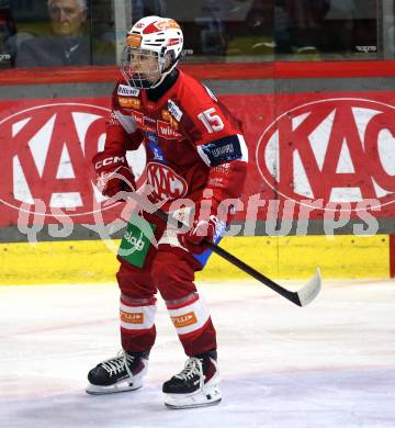 Eishockey ICE Bundesliga.  Winn2day ICE Hockey League. KAC gegen Hydro Fehervar AV 19.  Lennart Leitner  (KAC). Klagenfurt, am 16.1.2026
Foto: Kuess
www.qspictures.net
---
pressefotos, pressefotografie, kuess, qs, qspictures, sport, bild, bilder, bilddatenbank