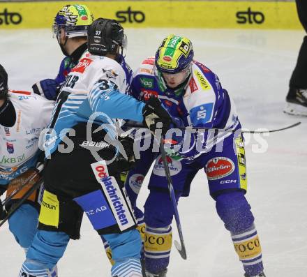 Eishockey ICE Bundesliga.  Winn2day ICE Hockey League. VSV gegen Black Wings Linz.  Michael Kernberger   (VSV),     Andreas Kristler (Linz). Villach, am 4.3.2026.
Foto: Kuess
www.qspictures.net
---
pressefotos, pressefotografie, kuess, qs, qspictures, sport, bild, bilder, bilddatenbank