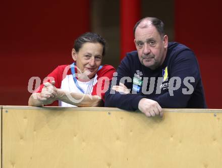 Volleyball.  Austrian Volley League Men.  VBK Kelag Woerther-See-Loewen Klagenfurt gegen SK Zadruga Aich/Dob.   Karin Fruehbauer (Woerthersee-Loewen),  Martin Micheu  (Aich/Dob). Klagenfurt, am 7.3.2026.
Foto: Kuess
www.qspictures.net
---
pressefotos, pressefotografie, kuess, qs, qspictures, sport, bild, bilder, bilddatenbank
