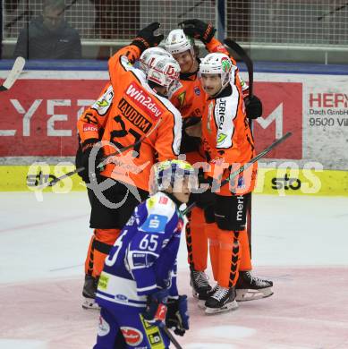 Eishockey ICE Bundesliga.  Winn2day ICE Hockey League. VSV gegen Graz99ers.    Torjubel  (Graz). Villach, am 12.3.2026..
Foto: Kuess
www.qspictures.net
---
pressefotos, pressefotografie, kuess, qs, qspictures, sport, bild, bilder, bilddatenbank