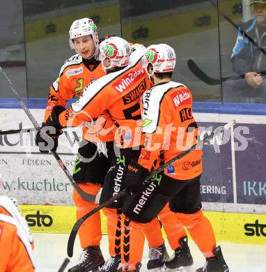 Eishockey ICE Bundesliga.  Winn2day ICE Hockey League. VSV gegen Graz99ers.   Torjubel Paul Huber    (Graz). Villach, am 12.3.2026..
Foto: Kuess
www.qspictures.net
---
pressefotos, pressefotografie, kuess, qs, qspictures, sport, bild, bilder, bilddatenbank
