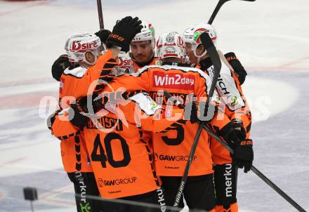 Eishockey ICE Bundesliga.  Winn2day ICE Hockey League. VSV gegen Graz99ers.    Torjubel  (Graz). Villach, am 12.3.2026..
Foto: Kuess
www.qspictures.net
---
pressefotos, pressefotografie, kuess, qs, qspictures, sport, bild, bilder, bilddatenbank