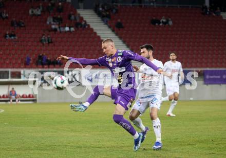 Fussball 2. Liga. SK Austria Klagenfurt gegen FAC Wien.   Bartol Barisic, (Klagenfurt),  Mirnes Becirovic   (FAC Wien).  Klagenfurt, 13.3.2026.
Foto: Kuess
www.qspictures.net
---
pressefotos, pressefotografie, kuess, qs, qspictures, sport, bild, bilder, bilddatenbank