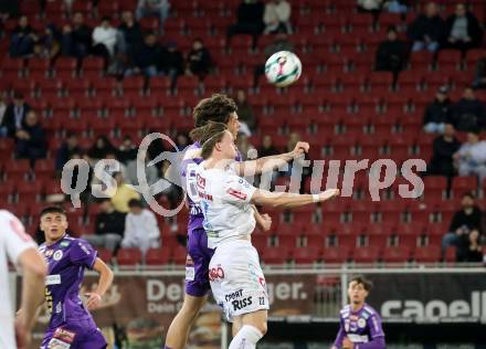 Fussball 2. Liga. SK Austria Klagenfurt gegen FAC Wien.   Matteo Kitz, (Klagenfurt),  Lukas Gabbichler   (FAC Wien).  Klagenfurt, 13.3.2026.
Foto: Kuess
www.qspictures.net
---
pressefotos, pressefotografie, kuess, qs, qspictures, sport, bild, bilder, bilddatenbank